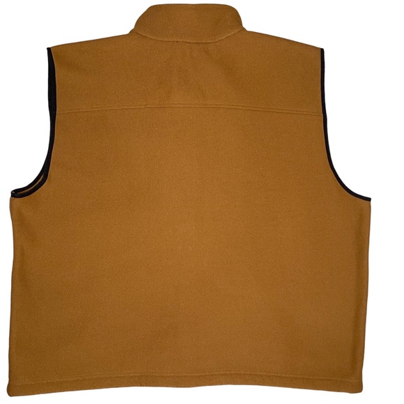 Carhartt Vest Mens Medium Brown Full Zip Fleece Workwear - Picture 2 of 8